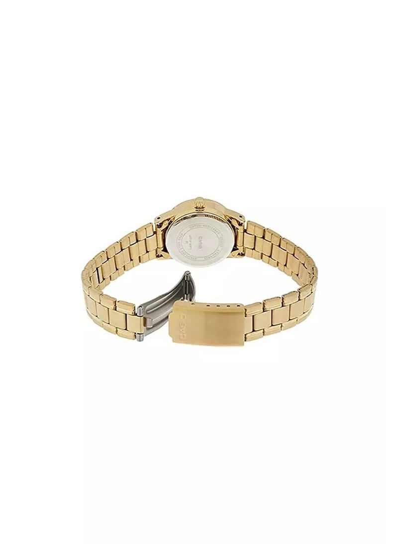 Casio Couple Watch Analog MTP/LTP-V002G-7B2 with Gold Stainless Steel Band - Image 5